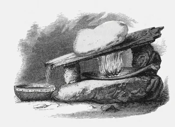 Eskimo Snow Melter, az „Arctic Explorations in the Years 1853, 54, 55”, I. kötet, Doctor Elisha Kent Kane (1820-57) Philadelphia, 1856